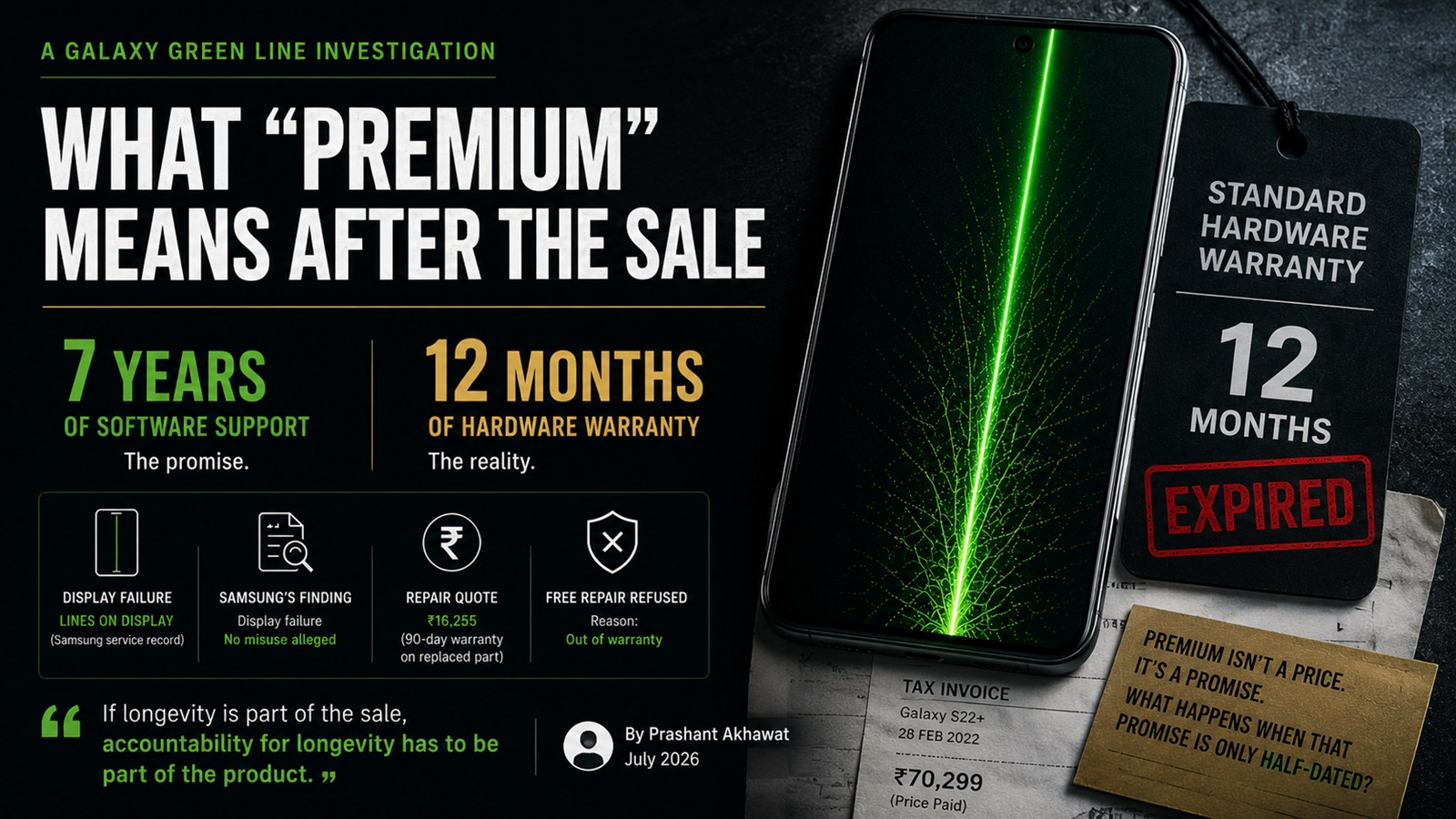 Seven years of software support against twelve months of hardware warranty