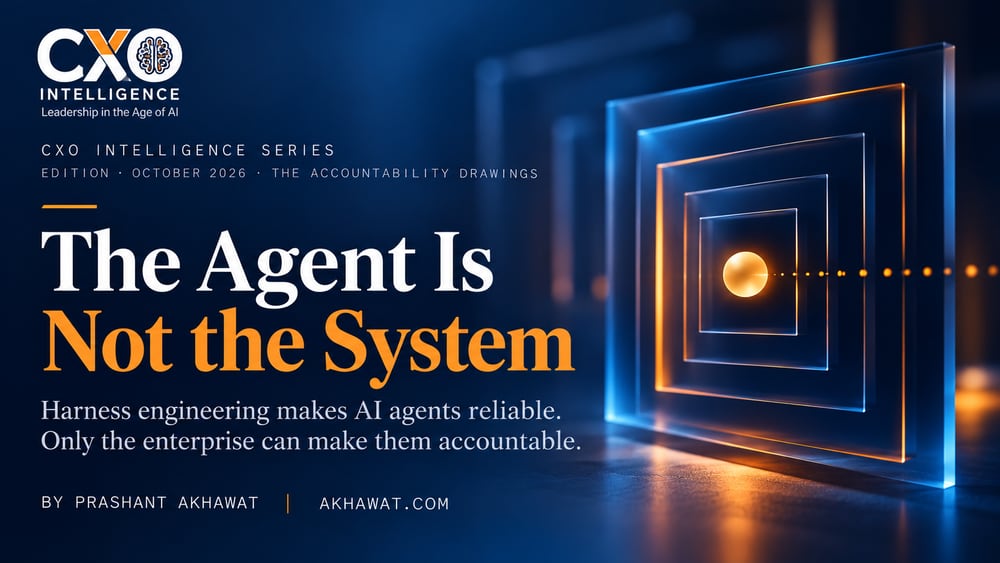 The Agent Is Not the System. Harness engineering makes AI agents reliable; only the enterprise can make them accountable.