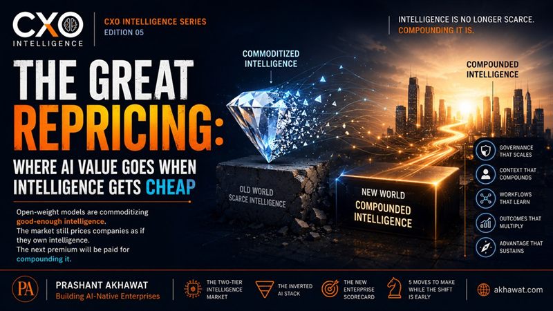 The Great Repricing: Where AI Value Goes When Intelligence Gets Cheap